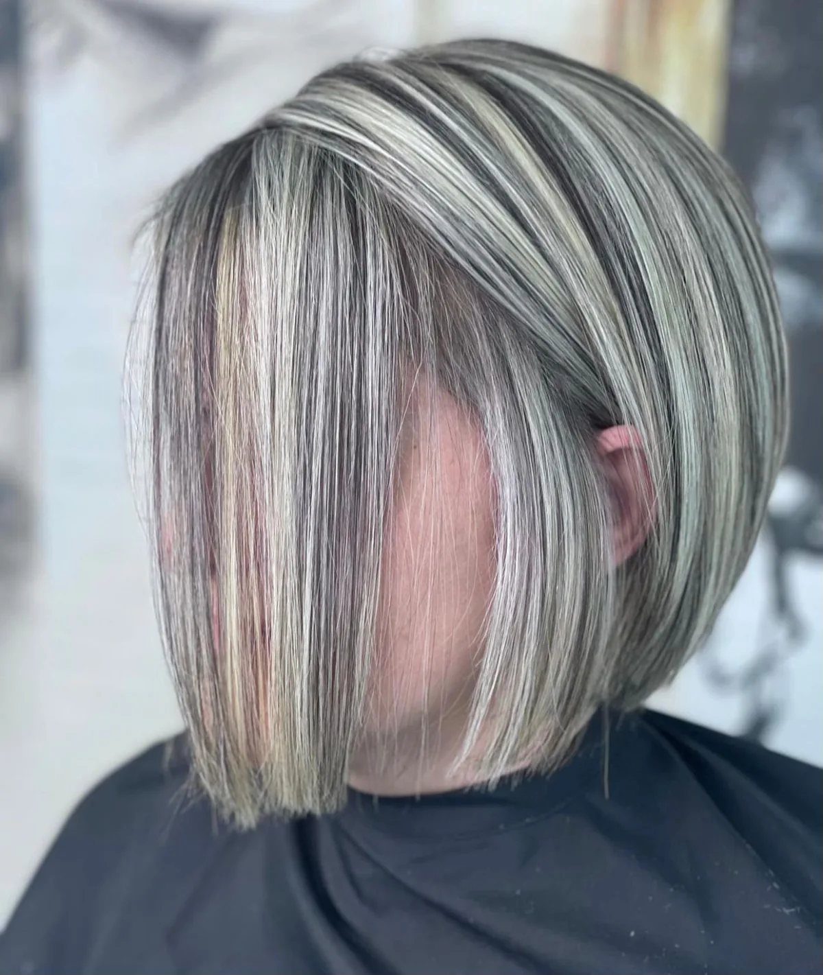Sebastian Pierre portfolio — cool blonde precision bob
